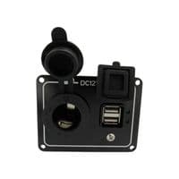 Cigarette Lighter Socket & USB Ports (12V Marine Switch Panel Boat Charging)