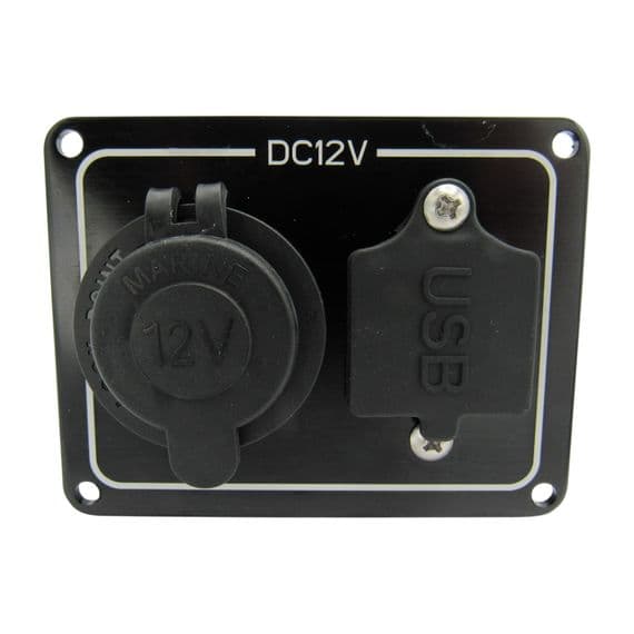 Cigarette Lighter Socket & USB Ports (12V Marine Switch Panel Boat Charging)