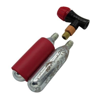 CO2 Bike Tyre Inflator Kit - Pump to fit Presta & Schrader Valves