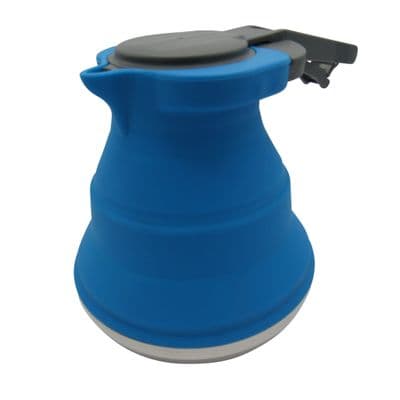 Collapsible Camping Kettle 1.5L (Travel Portable Small Campervan Folding Gas Silicone Fold Up)