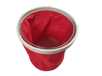 Collapsible Folding Bucket with Storage Bag 11L (Beach Fishing Home Camping Red)