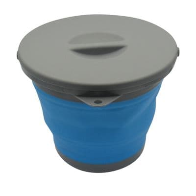 Collapsible Folding Silicone Bucket with Lid 5L (Water Carrier Camping Fishing Garden)