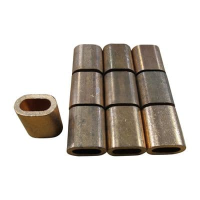 Copper Ferrules 2.5MM X10 (Oval Crimping Sleeves for Stainless Wire Rope)