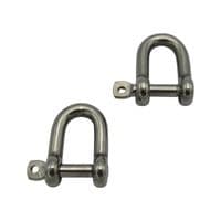D Shackles with Captive Pin 8MM X2 | SecureFix Direct
