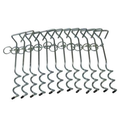 Dog Tie Out Stake Ground Anchor X12 (Spiral Heavy Duty Trampoline Tent Puppy Camping Awning Gazebo)