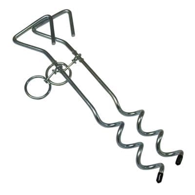 Dog Tie Out Stake Ground Anchor X2 (Spiral Heavy Duty Trampoline Tent Puppy Camping Awning Gazebo)