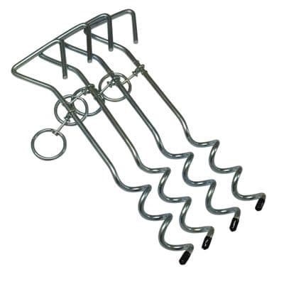 Dog Tie Out Stake Ground Anchor X4 (Spiral Heavy Duty Trampoline Tent Puppy Camping Awning Gazebo)