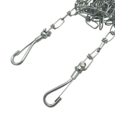 Dog Tie Out Yard Chain 3M (Leash Security Stake Outside Snap Hooks)