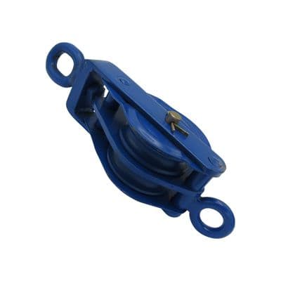 Double Block With Swivel Eye 0.5 Ton 75MM - Wire Rope Safety Lifting 8MM Pulley