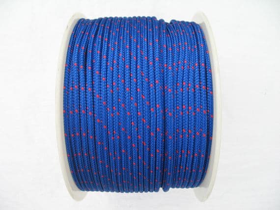 Double Braided Polypropylene Plaited Rope 6MM X 175M (Cord Boat Sailing Blue/Red)