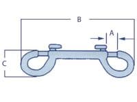 89MM Stainless Double Ended Snap Hook | SecureFix Direct