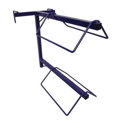 Double Hanging Saddle Rack (Horse Portable 2 Tier Stand Tack Holder Equestrian Stalls Metal Purple)