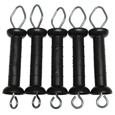 Electric Fence Gate Handle Insulators X5 (Heavy Duty Fencing Spring Hook Diamond Pin Lock)