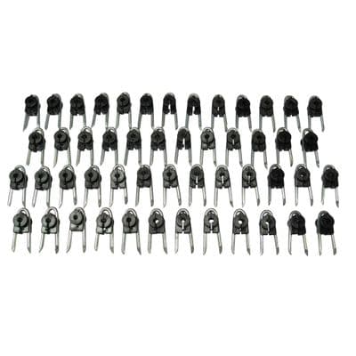 Electric Fence Insulators Staple On X50 (Galvanised Nail Poly Wire Rope Wood Post)