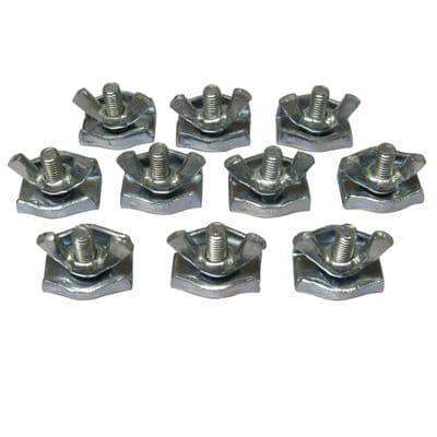 Electric Fence Rope Connectors with Wingnuts X10 3MM - 4MM (Poly Fencing Wire Rope Clamp)