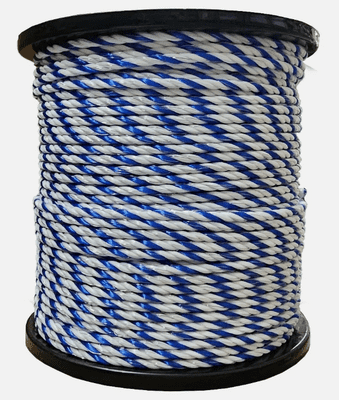 Electric Fence Rope Poly Fencing 6MM x 200M - Choice of Colour (Electrified Polyrope Horse Paddock)