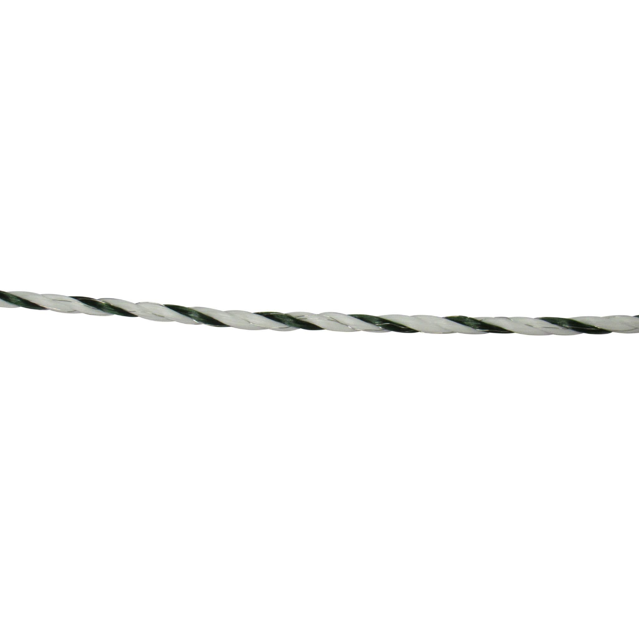 White Green Electric Fencing Rope 6MM 200M | SecureFix Direct