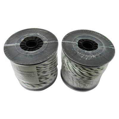 Electric Fence Rope Poly Fencing 6MM x 200M x2 (Electrified Polyrope Horse Paddock Green White)