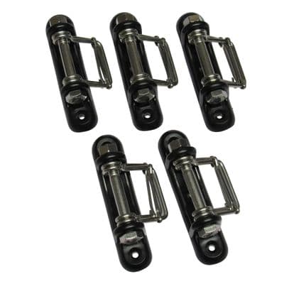 Electric Fence Tape Corner Insulators X5 (Double Buckle Polytape Connectors Start End)
