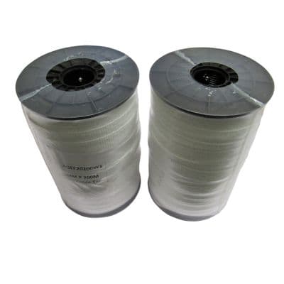 Electric Fence Tape Poly Fencing 20MM x 200M X2 (Electrified Polytape Horse Paddock White 140KG)