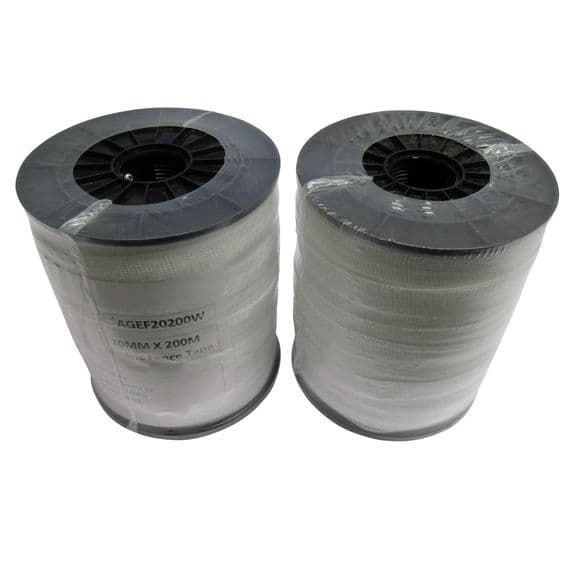 White Electric Fencing Tape 20MM 200M | SecureFix Direct