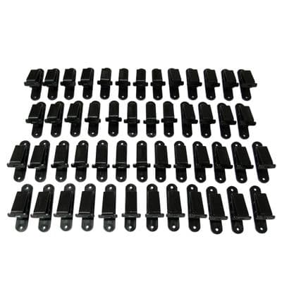 Electric Fence Tape Ribbon Insulators X50 (Screw On Poly Fencing Clips)