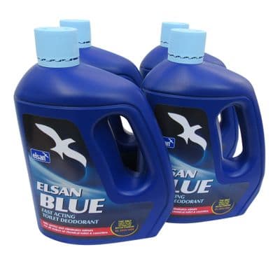 Elsan Blue Toilet Fluid 4L x 4 (Chemicals Caravan Motorhome Deodorant)