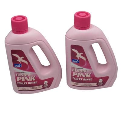 Elsan Pink 2L Toilet Fluid Rinse X2 (Cleaner Caravan Motorhome Camping)