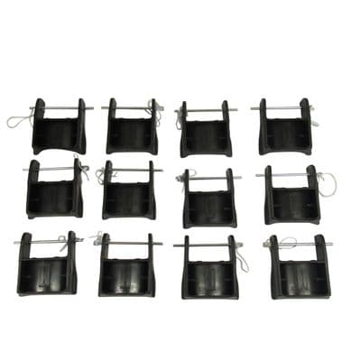 Equestrian Horse Show Jump Cups X12 (Showjump Pole Equine Plastic Standard Black)