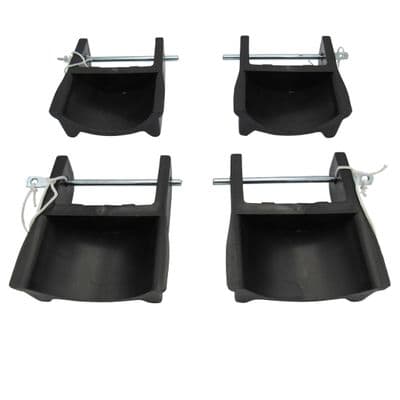 Equestrian Show Jump Cups X4 (Horse Showjump Pole Equine Plastic Standard Black)