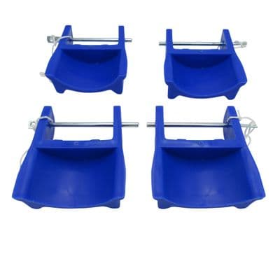 Equestrian Show Jump Cups X4 (Horse Showjump Pole Equine Plastic Standard Blue)