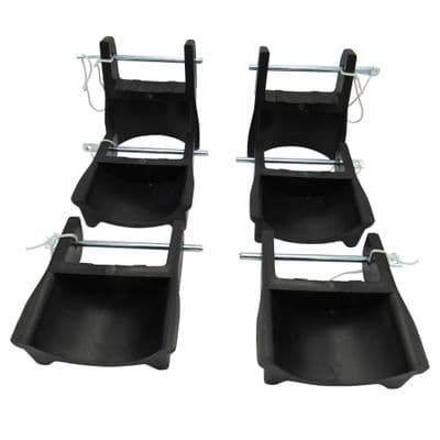 Equestrian Show Jump Cups X6 (Horse Showjump Pole Equine Plastic Standard Black)