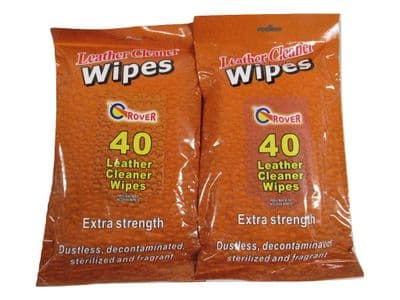 Extra Stength Leather Cleaning Wipes X80 (Sterilising Sofa Car Interior Cleaner)