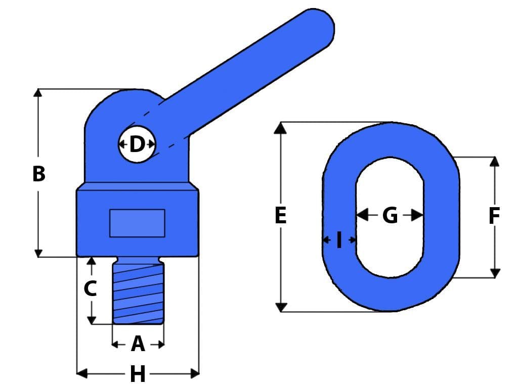 Eye Bolt with Link 3.15T M24 Securefix Direct