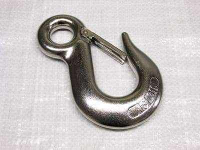 Eye Sling Hook with Latch Stainless Steel 10MM (Safety Chain Slip Marine)
