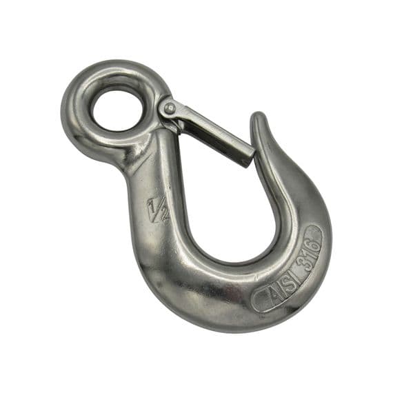 12MM Eye Slip Hook with Safety Latch | SecureFix Direct