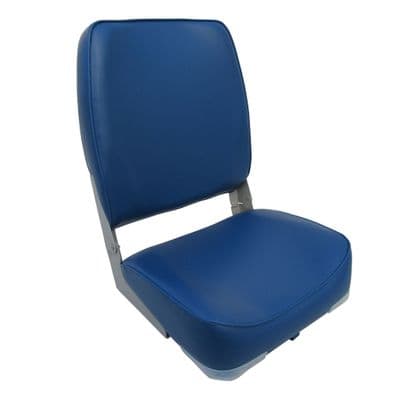 Fishing High Back Boat Seat (Vinyl Marine Blue Folding Upholstery Yacht)