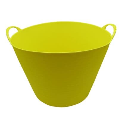 Flexi Storage Tub 26L (Large Round Flexible Bucket Toys Builder Laundry Basket Garden Horse Feed)