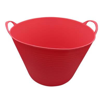 Flexi Storage Tub 40L (Large Round Flexible Bucket Toys Builder Laundry Basket Garden Horse Feed)