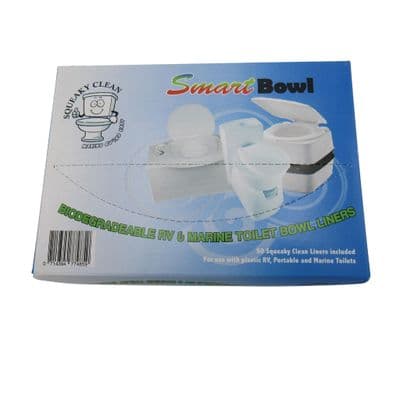 Flushable Toilet Bowl Liners - Pack of 50 (Biodegradable Caravan Anti-Stain)