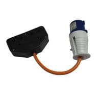 CEE 16A Plug to Double UK 13AMP Adapter | SecureFix Direct