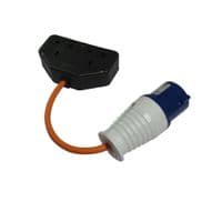 CEE 16A Plug to Double UK 13AMP Adapter | SecureFix Direct