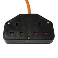 CEE 16A Plug to Double UK 13AMP Adapter | SecureFix Direct