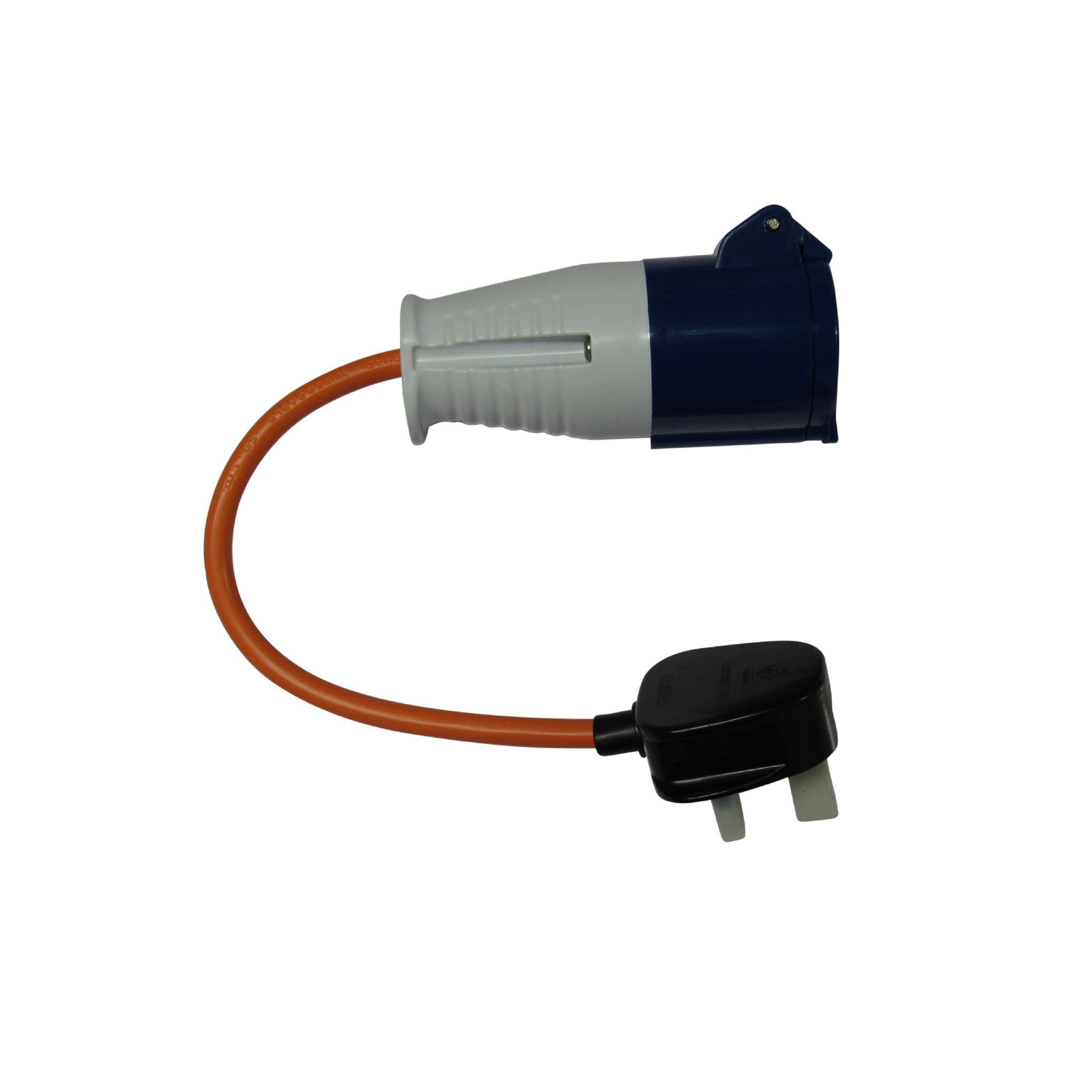 3-Pin Plug To 16-Amp Socket Fly Lead – Caravan & Camping Hook-Up Adapter