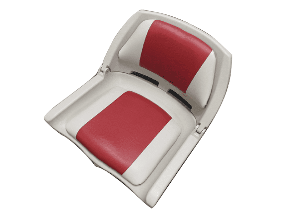 Folding Boat Seat in Red and Grey | SecureFix Direct