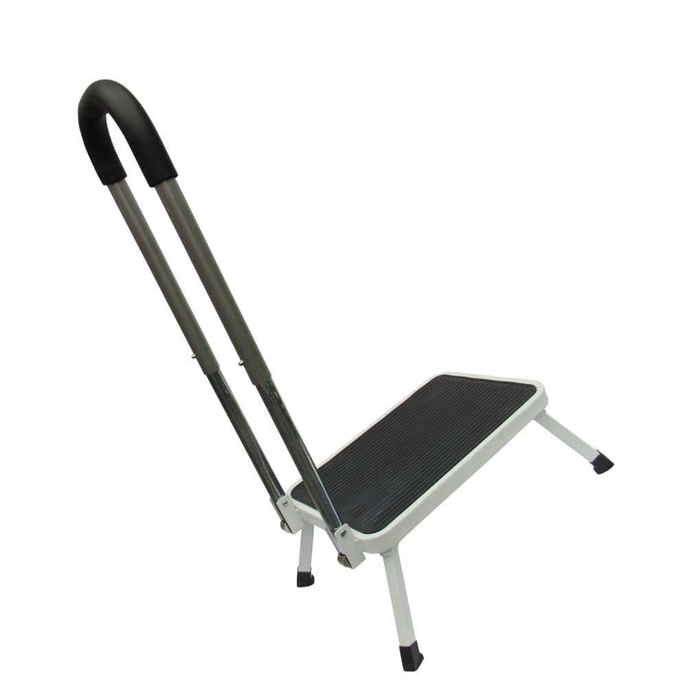 Folding Aluminium Step With Handrail | Securefix Direct