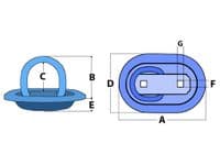Folding Eye Plate 1600KG | SecureFix Direct