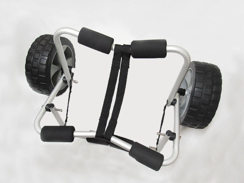 Folding Kayak Trolley With Kickstand 68KG Sup Paddle Board Canoe Cart