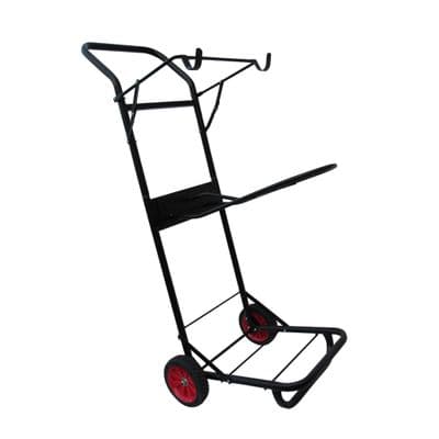 Folding Saddle Rack Trolley Cart (Horse Tack Carrier Rug Rail Hooks)
