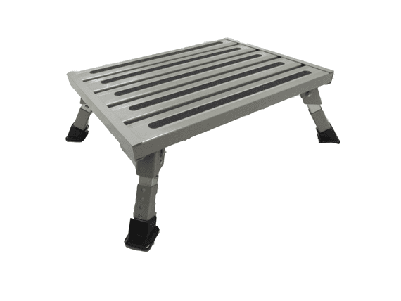 Folding Aluminium Adjustable Single Step | SecureFix Direct